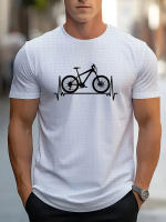 Camiseta De Hombre Estampado De Bicicleta Casual Verano Transpirable Corta Cuello Redondo T-Shirt Moda Outdoor Ropa Para Hombre - details 2