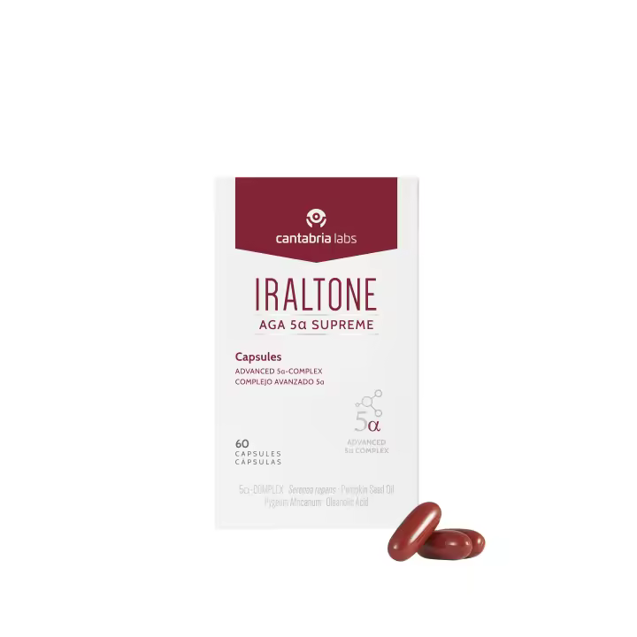 Complemento Alimenticio Iraltone Aga 5α Supreme 60 cápsulas para Fortalecimiento y Recuperación de la Densidad Capilar | Cantabria Labs - 1