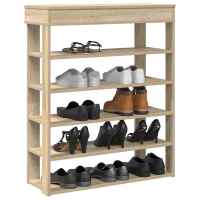 vidaXL Mueble zapatero madera contrachapada 80x30x98 cm en color Blanco/Madera antigua/Gris sonoma y más | almacenamiento funcional diseño moderno para baño dormitorio sala - details 5