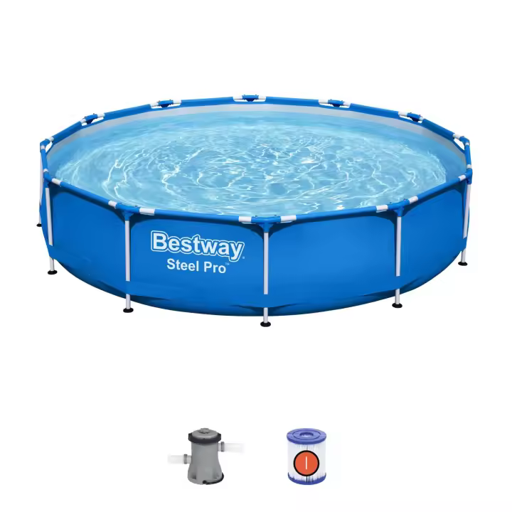 Piscina Desmontable Tubular Bestway Steel Pro 366x76 Cm Con Depuradora Cartucho 1.249 L/h - 1