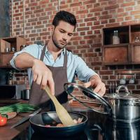 4 Utensilios de cocina de madera de bambú Utensilios de cocina madera para cocinar 4 utensilios de bambú resistentes - details 0