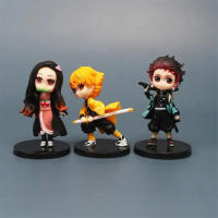 Figura De Acción Demon Slayer Kimetsu No Yaiba Kamado Tanjirou Con Agatsuma Zenitsu Nezuko Kyoujurou PVC Modelo Juguete Regalo Para Fans De Anime - details 13