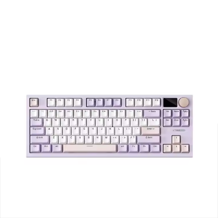 Lang TuLT84 Teclado Mecánico con Instalación de Almohadilla Intercambiable al Calor del 75%, Pantalla TFT, Modo Triple, sin varillas/Cableado 4000mAh RGB LED - 1