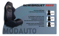 MODAUTO Asiento Deportivo Coche, Semibaquet Deportivo Ajustable, de TELA, ALCANTARA Y CUERO con Ríeles Incluidos, Conductor y Pasajero, Universal para Coche y Simulador de Conducción - details 0