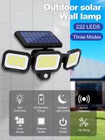 Luces Solares Exteriores Con Sensor De Movimiento 4 Cabezas Luz De Pared Remota Impermeable Para Iluminación De Callejeras Patio Jardín Garage - details 16