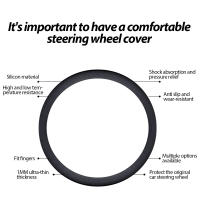 Cubierta De Volante De Coche Universal Elástica Antideslizante Protectora De Silicona Accesorios Antideslizantes Para Coche Tamaño 33-43CM - details 4