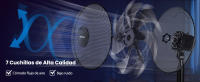 AIGOSTAR Ventilador de Pie Silencioso,  3 Velocidades, 7 Aspas, Oscilante 75°,60W, Altura Ajustable 108-125cm. Diámetro 40cm. Negro - details 2