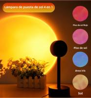 Lámpara De Puesta De Sol USB Proyector De Ambiente Para Decoración De Habitaciones Y Salones Luz Nocturna Para Bar Y Fotografía - details 4