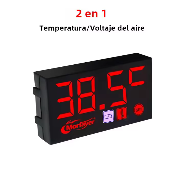 Reloj Digital Para Motocicleta 3 En 1 Con Medidor De Temperatura Del Aire Y Agua Voltaje Y Velocidad De Rotación De La Cabeza - 1