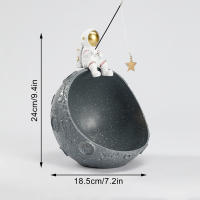 Adorno De Escritorio Espacial Con Resina Figura De Espaceman Y Planeta En Caja Organizadora Para Decoración De Habitación Temática De Espacio - details 20