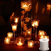 Roll De Alambre De Vela Blanca Para DIY Y Fabricación De Velas 200 Pies 61M Material De Algodón Suministros Para Fabricar Velas - details 9