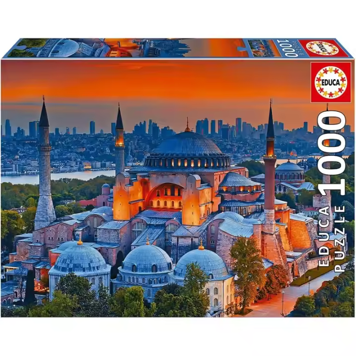 Puzzle 1000 piezas imagen de la mezquita azul de Estambul educa 19612 - 1