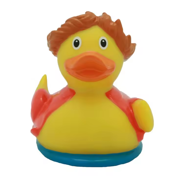Pato de goma surfero para baño de Lilalu de 8 cm de tamaño - 1