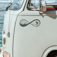 Pegatina De Parachoques Montañas Bosque Y Mar Decoración Para Coche Caravana Camper Vinilo Accesorios Partes Whole Body Placement - details 4