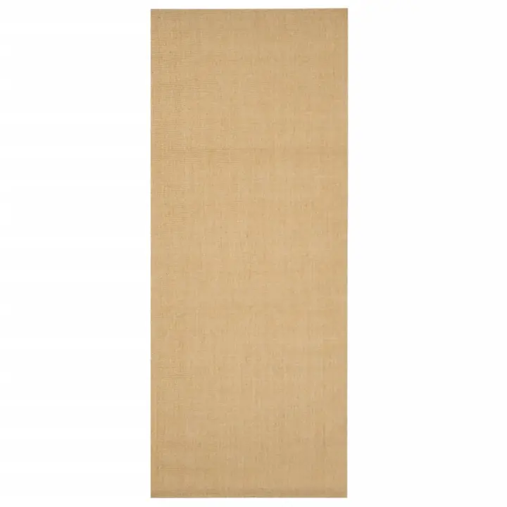 vidaXL Alfombra de sisal natural 80x200 cm Color Natural,  Negro,  Marrón y mas Alfombras de área  Alfombra de Piso para Sala de Estar Dormitorio Habitación Salón - 1