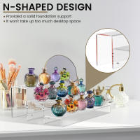 Estante De Exhibición De 3 Niveles En Acrílico Para Pasteles Figuras De Anime Joyería Perfume Riser De Display Transparente Para Decoración Moderna - details 6