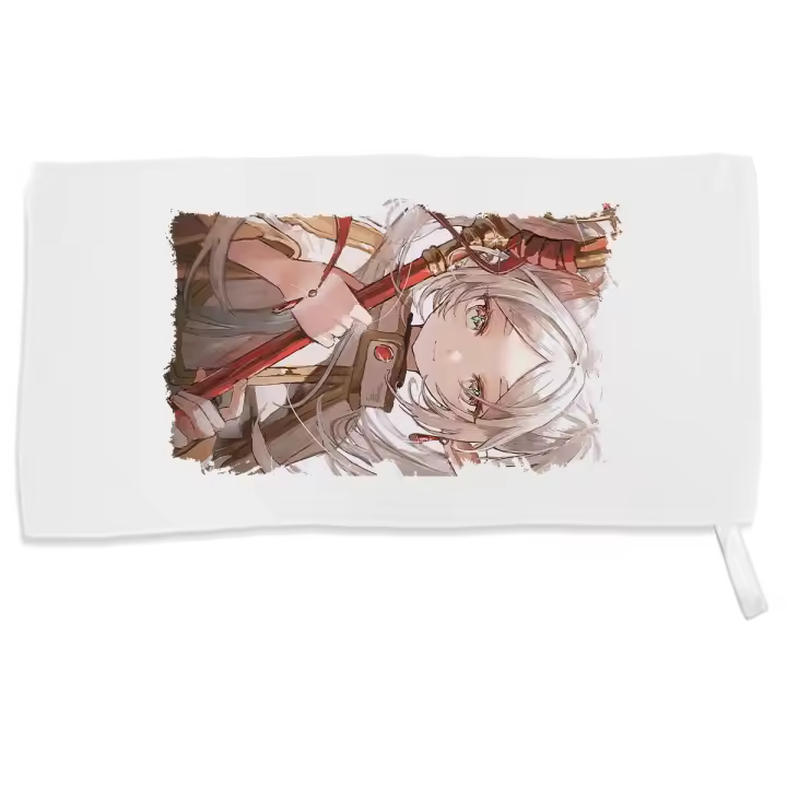 MERCHANDMANIA TOALLA PEQUEÑA ABSORBENTE sousou no frieren serie anime fanart maga elfa suave personalizada con cinta elastica - 1