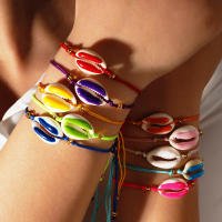 Pulsera Bohemia Ajustable De Concha Colorida Para Playa Y Resorte Regalo De Joyería Hermoso Para Hombres Y Mujeres - details 1