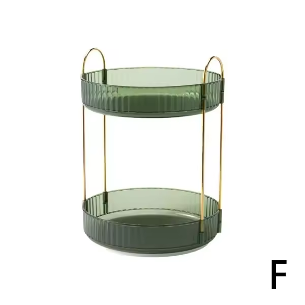 Organizador giratorio Gran capacidad Cofre para cosméticos Holde Verde oscuro 2 32*23*21,5*5 cm - 1