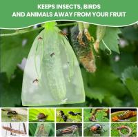 Bolsas De Red De Protección Para Frutas 100pcs Control De Plagas Y Pájaros Para Verduras Y Uvas Herramienta De Jardinería Material De Nylon Blanco Y Verde - details 5