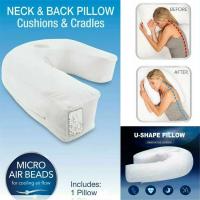 Almohada De Espalda Y Cuello En Forma De U Soporte De Memoria Con Agujeros Para Los Oídos Almohada Contorneada Para Durmientes Lados - details 2