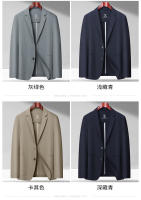 Chaqueta De Moda Para Hombres 2025 Alta Gama Luz Y Lujo Casual Verano Primavera Transpirable Sin Lining Cierre Simple - details 3