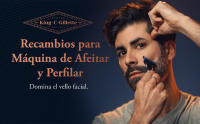 Gillette King C. recambios para maquinilla de afeitar barba del cuello para hombre. Pack de 9 - details 0