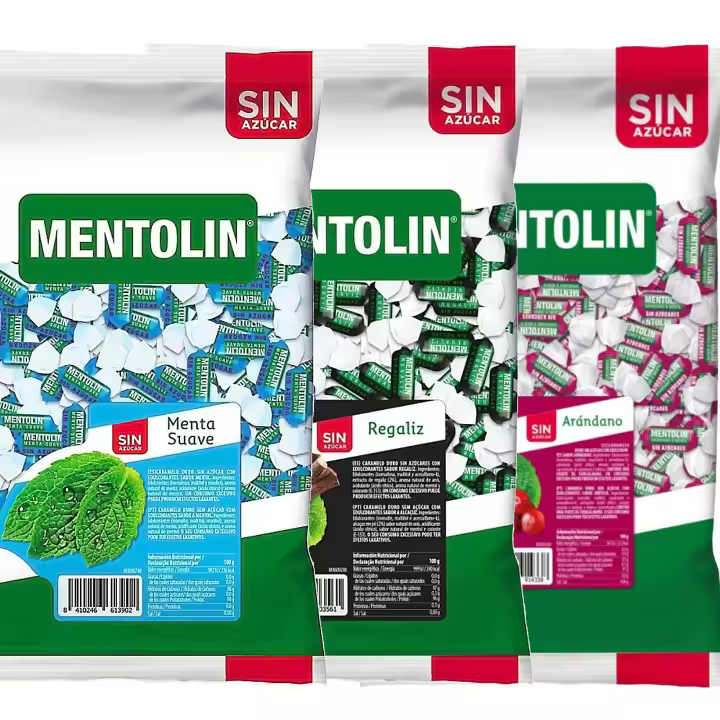 MENTOLIN PACK 3 Kg caramelos sin azúcar garganta Menta Suave & Regaliz & Arandano - 1
