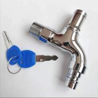 Lavadora Grifo Lavado con llave Grifo antirrobo con cerradura Grifo portátil con cerradura Adecuado para jardín, baño o lavadora Lavado de sala de alquiler, Plata - details 1