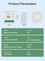 Interruptor Inteligente 16A Tuya ZigBee 3.0 Para Automatización DIY Módulo De Control De Luz Soporta 2 Maneras De Control Compatible Con Alexa Y Google Home - details 14