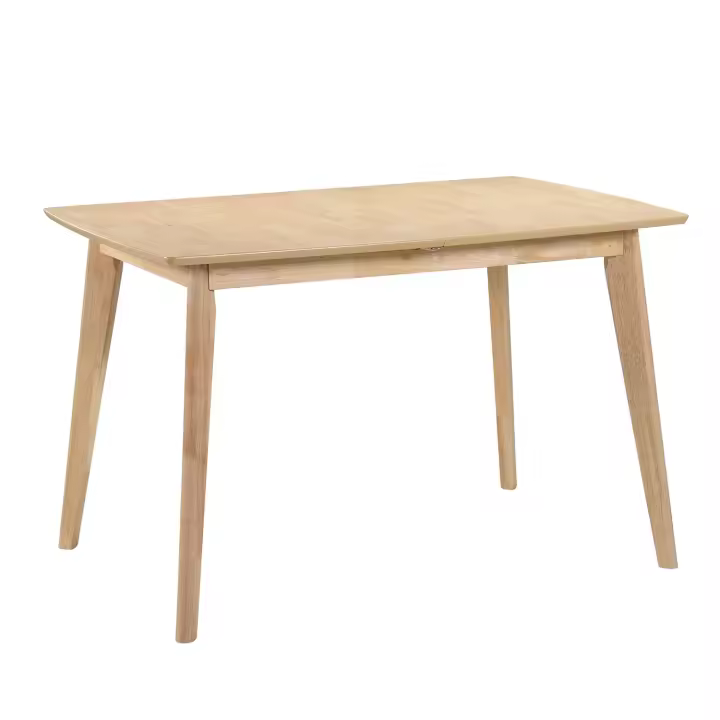 Lúzete - Mesa Extensible Gunbritt Natural  Patas De Madera De Caucho Macizo Y Tablero De Mdf - 1