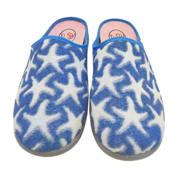 Zapatillas de Casa Mujer Verano Cómodas y Flexibles en Rizo de Algodón con Plantilla Extraíble - Flossy - 1