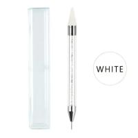 1Pc Art White Dual-head Wax Pen Con Adornos De Diamante Y Herramienta Para Colocar Cuentas De Cristal En Manicura - details 10