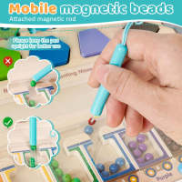 Juego De Puzzle Magnético Montessori Para Niños Tablero De Laberinto De Colores Y Números Madera Juguete Para Desarrollo De Habilidades Motoras Finas Edad Recomendada 3-6 Años - details 4