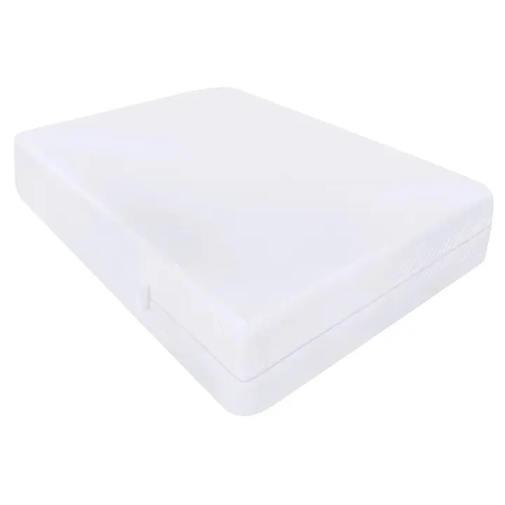 HOMESOL®  Funda de colchón Micrfibra Blanco para cama, Con Cremallera en L - cama de 90-105-135-150 - 1
