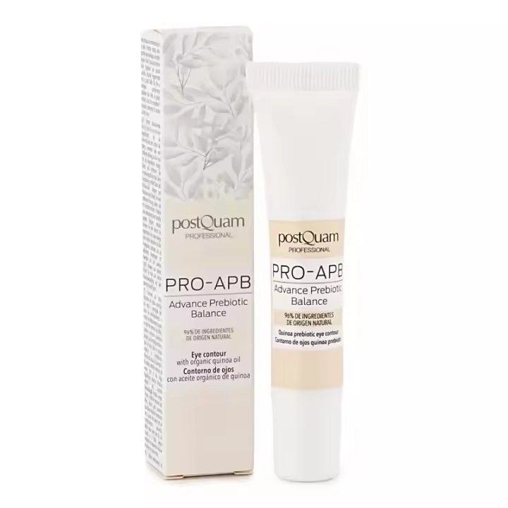 Postquam - Contorno de Ojos Prebiotic Hidratante y Antiarrugas + Efecto Tensor + Ingredientes Naturales 98% + Jugo de Yacón, Acacia de Senegal y Algas + 15 ml - 1