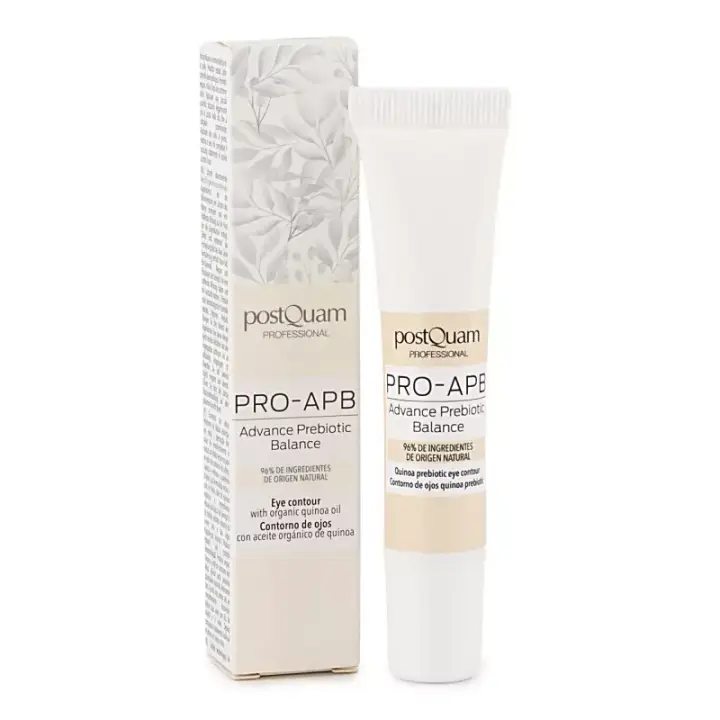 Postquam - Contorno de Ojos Prebiotic Hidratante y Antiarrugas + Efecto Tensor + Ingredientes Naturales 98% + Jugo de Yacón, Acacia de Senegal y Algas + 15 ml - 1