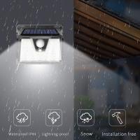 Luces Solares para Exterior, paquete de 4, 33 LED, impermeables IP65, Con sensor de movimiento, Luces Solares inalámstricas para patio y Escaleras. - details 4