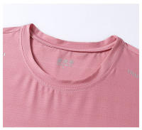 Camiseta De Correr Para Mujer Con Reflejos Alta Elasticidad Transpirable Secado Rápido Poliéster Top Deportivo Para Verano Camiseta Corta Activa - details 11