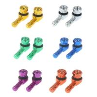 2pcs Valvulas De Rueda Para Motocicleta De Aluminio Aleación Ángulo De 90 Grados Tampa De Tubería Tubeless Stems Para Piezas CNC - details 1