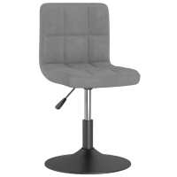 vidaXL Silla de comedor giratoria de terciopelo en color Gris claro/Gris oscuro | cómodas modernas ergonómicas para comedor cocina salón hogar - details 0