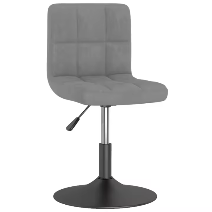 vidaXL Silla de comedor giratoria de terciopelo en color Gris claro/Gris oscuro | cómodas modernas ergonómicas para comedor cocina salón hogar - 1