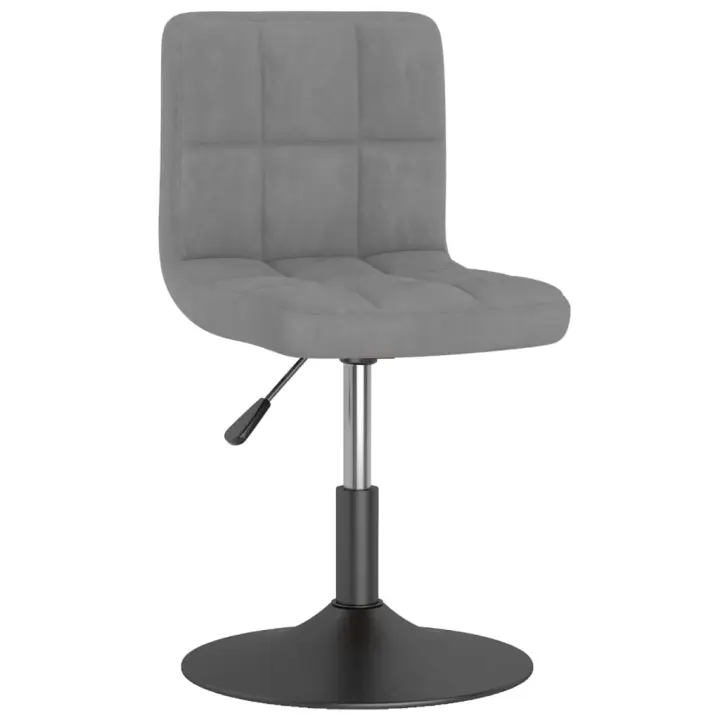 vidaXL Silla de comedor giratoria de terciopelo en color Gris claro/Gris oscuro | cómodas modernas ergonómicas para comedor cocina salón hogar - 1