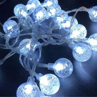 Cadena De Luces LED 3M Cristal De Bola Para Jardín Camping Decoraciones De Ramadan Instalación Autónoma Forma De Bola - details 1