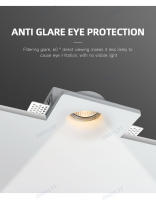 Lámpara De Tubo De Yeso Integrado GU10 LED Antirreflejo Sin Marco Para Iluminación De Techo Sala De Estar Dormitorio Pasillo - details 4