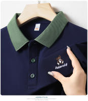 Camisa Polo Para Hombre Con Bordado De Oso Cartoon Manga Corta Estilo Casual Transpirable Para Verano 2024 Comodidad Y Brevedad - details 32