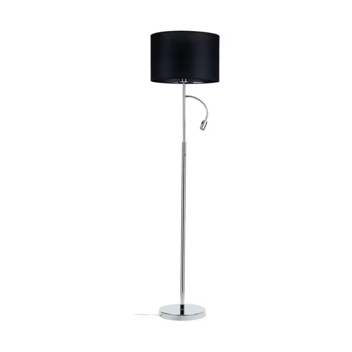 Lámpara de Pie Lorenzo, Metal, Negro, 40x40x160 cm - 1