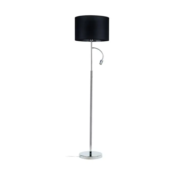 Lámpara de Pie Lorenzo, Metal, Negro, 40x40x160 cm - 1