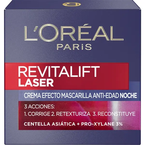 L'OREAL Revitalift Laser X3 crema cicatrizante de noche anti-edad tarro 50 ml - 1
