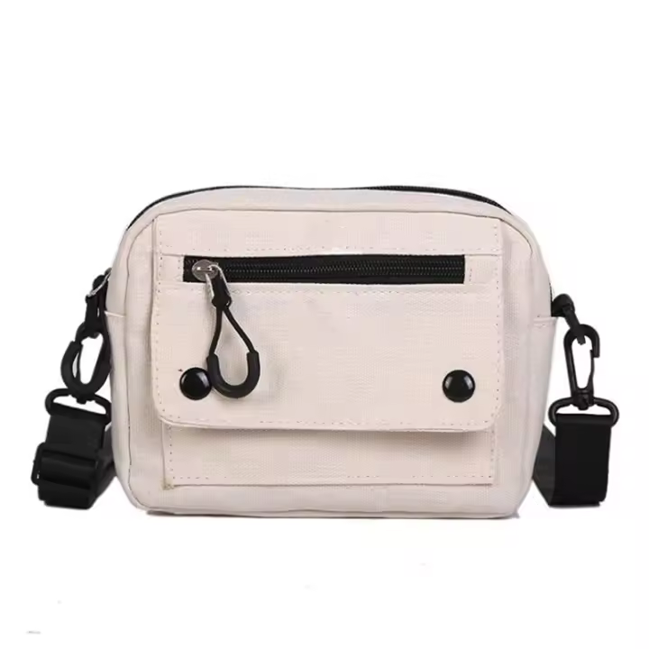Bolso De Hombro Para Mujer Mini Estudiante Sencillo Pequeño Cruzado Casual Con Cierre De Cremallera Bolso De Mano De Lona - 1